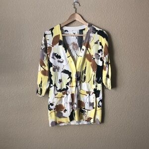 Anthropologie Tabitha floral button cardigan
